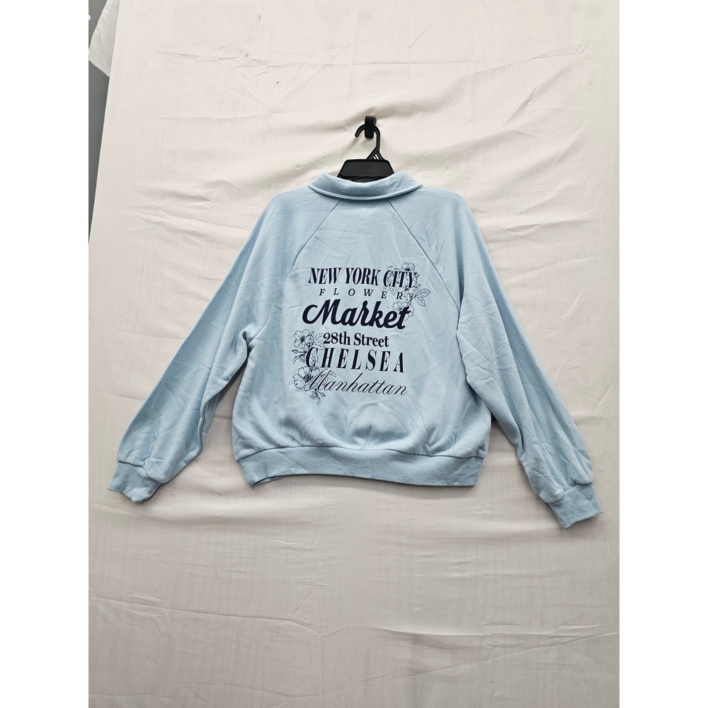 Limited Too Girls Flower Market Pullover Sweatshirt Blue Cotton Size Medium - Picture 2 of 5
